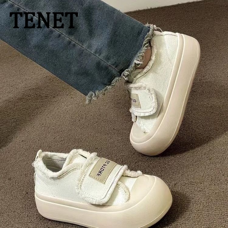 TENET  Giày thể thao giày nữ giày bánh mì nữ đế cao 2023 Siêu Mềm Xinh Xắn FYD23904TP 36Z230906