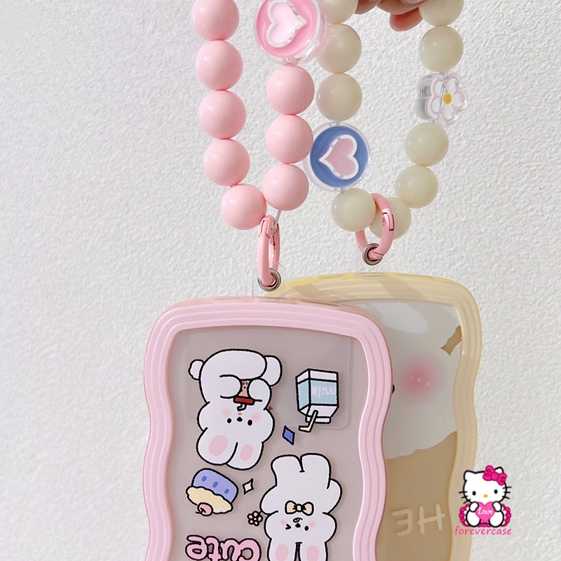 Macaron Vòng Đeo Tay Treo Điện Thoại Màu Kẹo Ngọt Họa Tiết Gấu 3d Dễ Thương Chống Mất