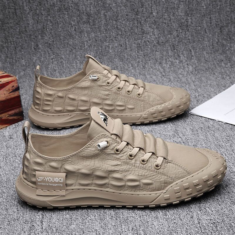 SHANMUSENLIN☘Giày Thể Thao Vải Thoáng Khí Bảo Vệ Lao Động Phiên Bản Hàn Quốc Mới Cho Nam