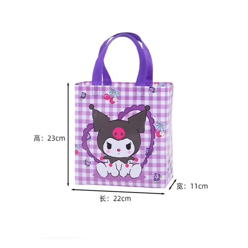 Sanrio Túi Đựng Tài Liệu Sức Chứa Lớn In Họa Tiết Hoạt Hình kuromi hellokitty Dễ Thương Cho Bé