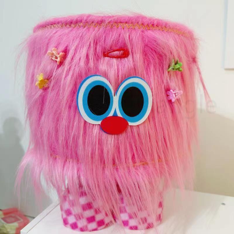 Giỏ Đựng Đồ Bằng cotton Họa Tiết Hoạt Hình Mắt To Dễ Thương Sáng Tạo Phong Cách Bắc Âu Trang Trí Nhà Cửa