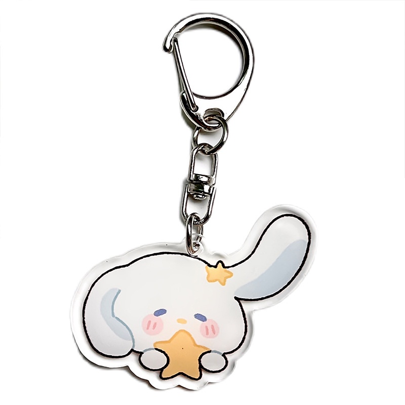 Hoạt Hình Móc Khóa Nhựa acrylic Trong Suốt Hình sanrio kuromi pochacco mymelody hello kitty