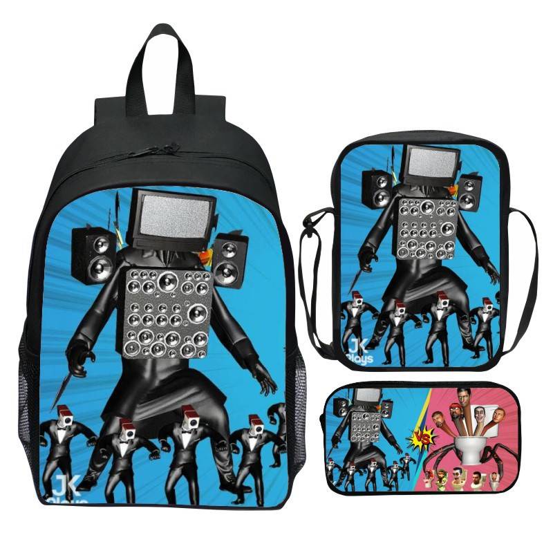 Ere1 Balo Đeo Chéo Vai Đa Năng Sức Chứa Lớn Hình toilet skibidi Cho Nữ Sinh