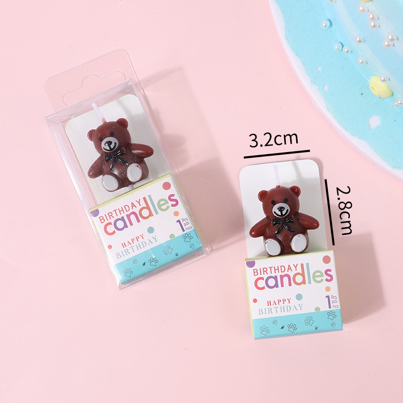 Nến sinh nhật hình chú gấu dễ thương,nến gấu trang trí bánh kem-BOMME