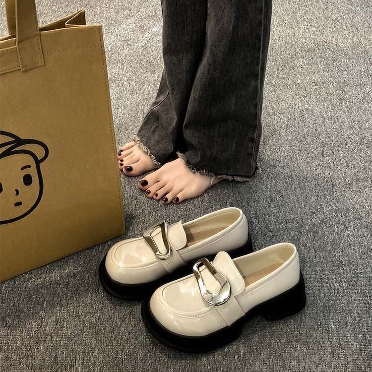 Giày Da Đế Dày Phong Cách Anh Quốc Thời Trang Xuân Thu 2023