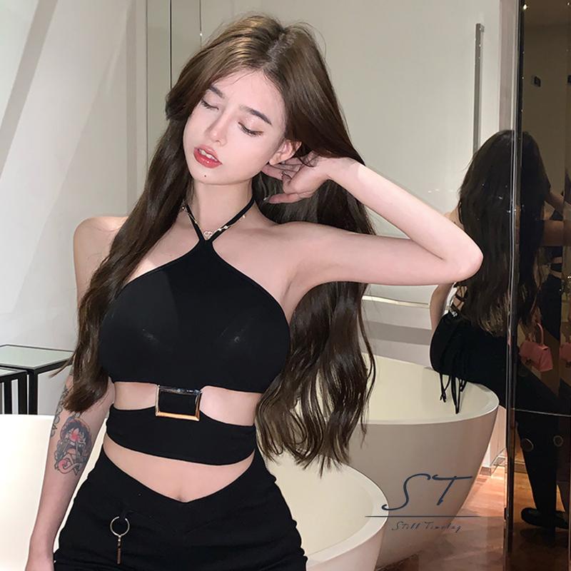 Crop Top Hai Dây Co Giãn Thời Trang Mùa Hè cy03 Cho Nữ