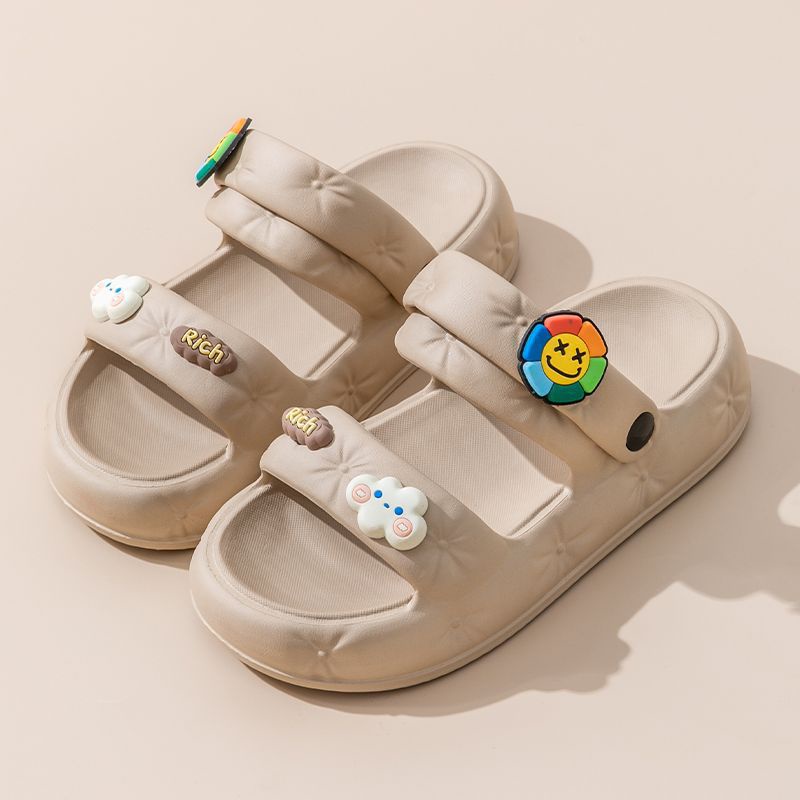 Dép Sandal Nữ Đế Mềm Chống Trượt Tặng Kèm Sticker Cute