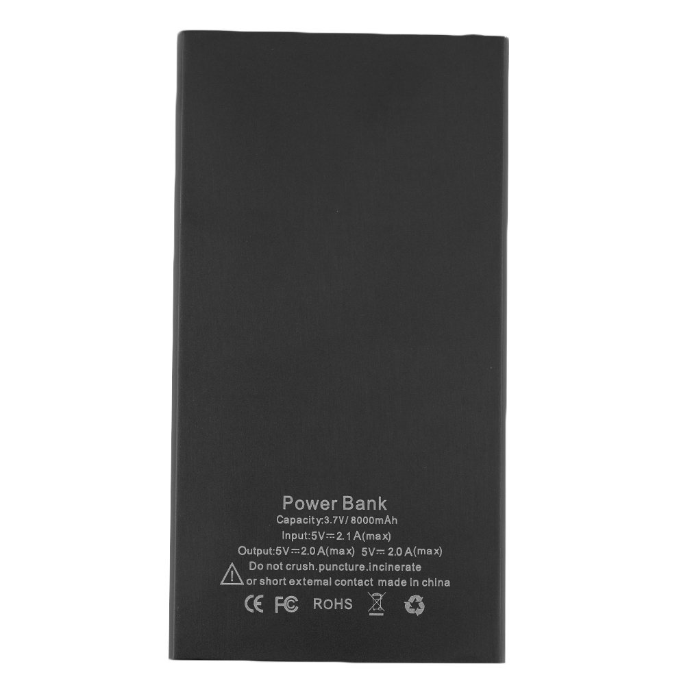 Portable 8000mAh External Battery Power Bank with USB Type C Quick Charge.