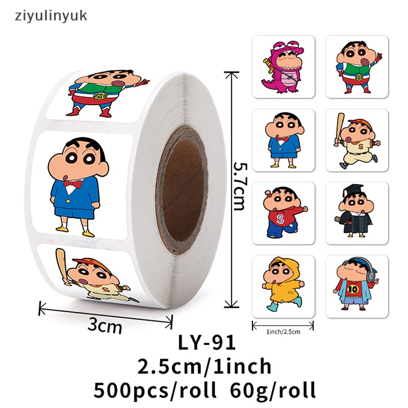 Bộ 500 Miếng Dán shin-chan Dễ Thương Dùng Trang Trí