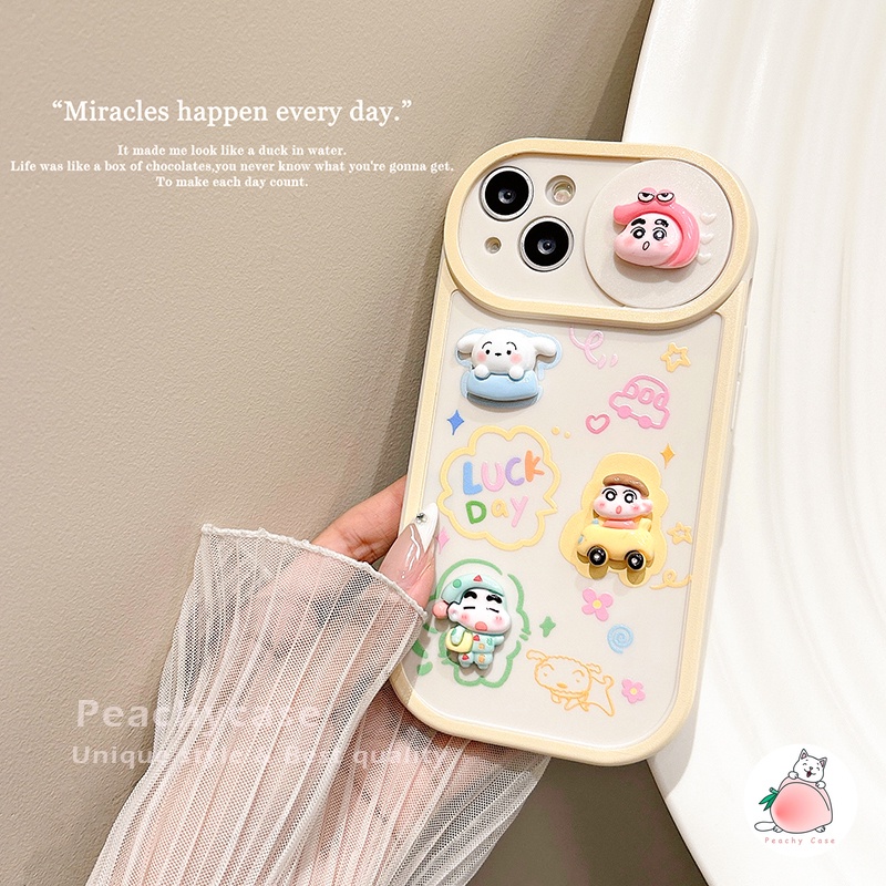 Ốp Điện Thoại tpu Dẻo Họa Tiết Hoạt Hình Cậu Bé Bút Chì 3d Dễ Thương Cho iphone 15 plus 14 13 12 pro max 11