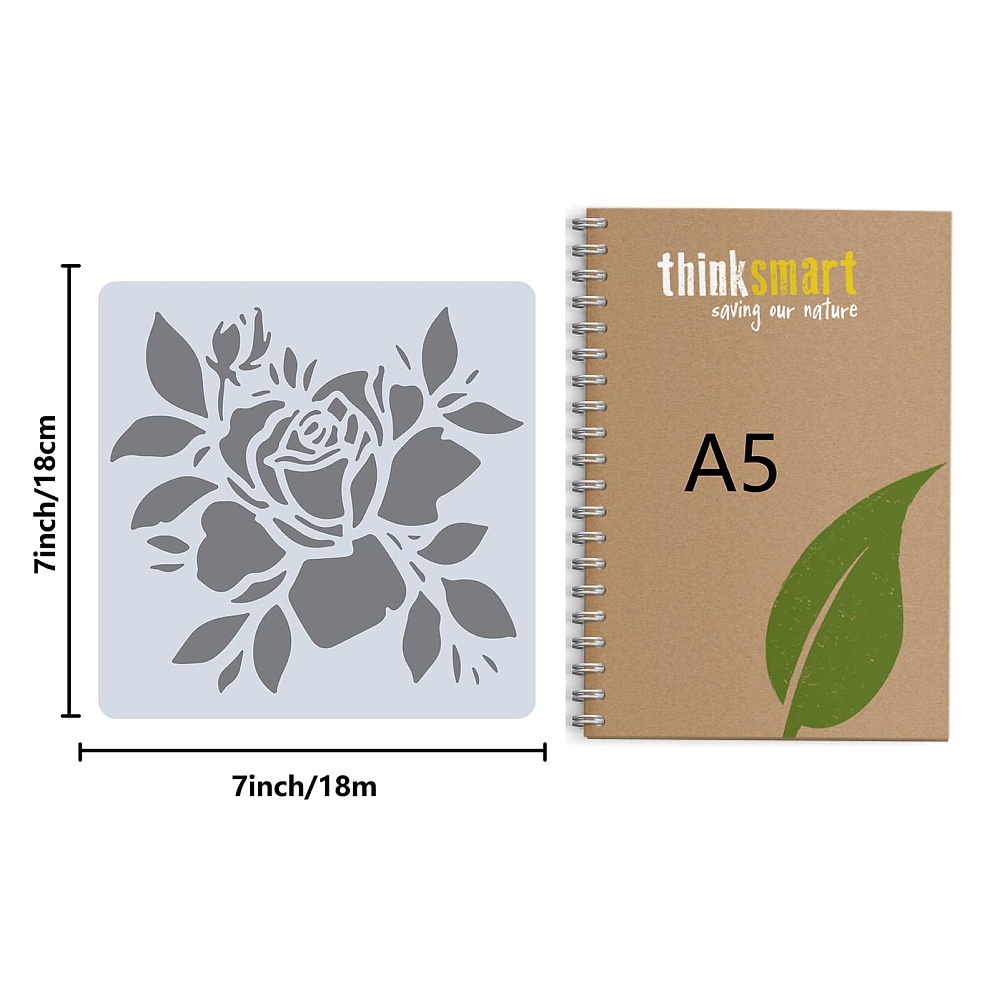 1 Khuôn Vẽ Bằng Nhựa pet Hình Vuông Kích Thước 18x18cm