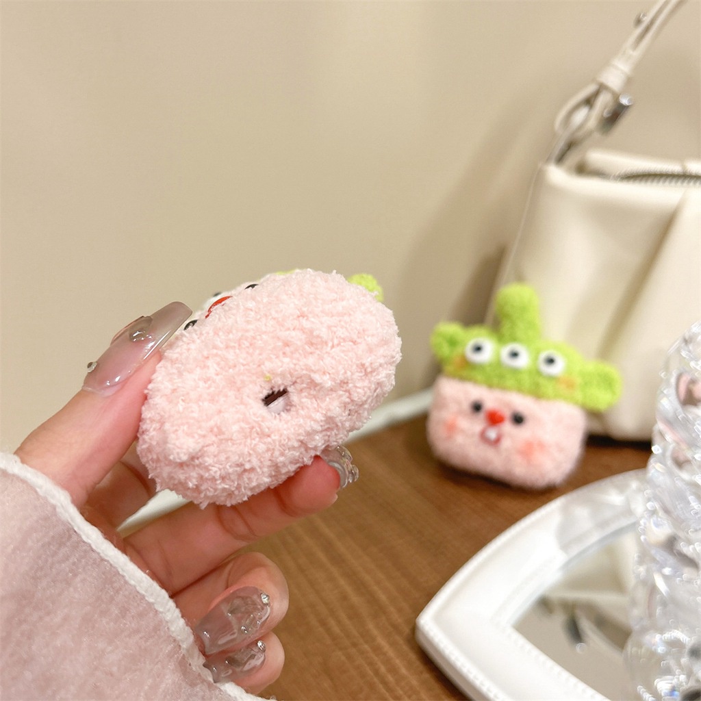 Vỏ Bảo Vệ Hộp Sạc Tai Nghe airpods 3 2 1 pro bluetooth Không Dây Bằng Vải Bông Màu Xanh Lá Chống Sốc Chống Thất Lạc