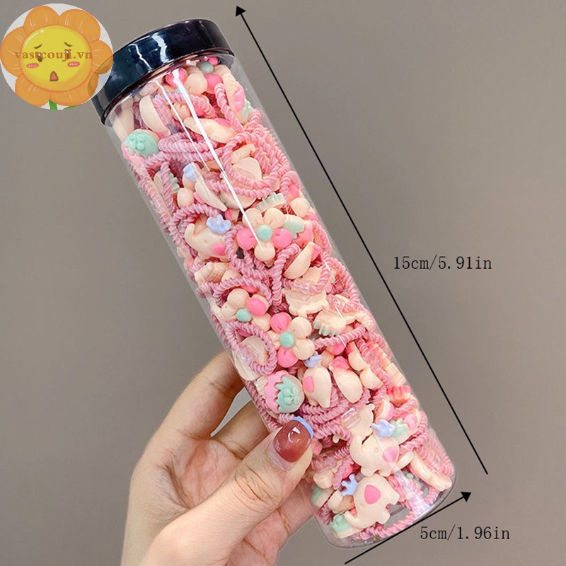 Vastji Dây Buộc Tóc Cao Su Co Giãn Đính Hoa Nhỏ Dễ Thương Cho Bé Gái vn