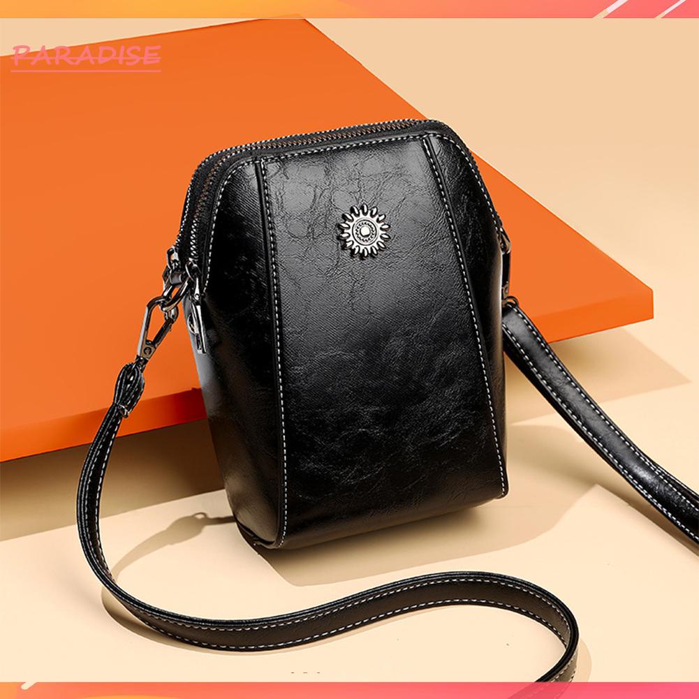 Túi Da Đeo Chéo Đựng Điện Thoại / Tiền Xu 1.vn Chống Thấm Nước Dễ Phối Đồ Cho Nữ