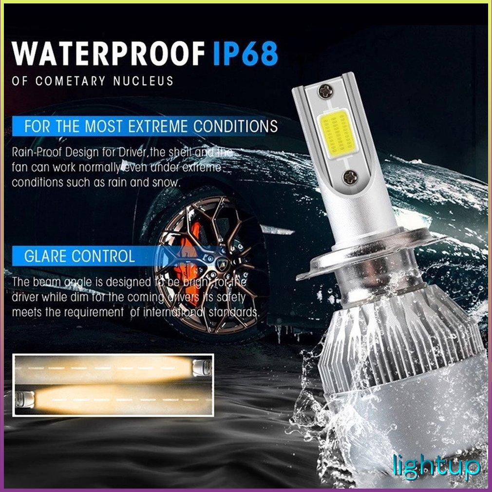 2Pcs Led Headlight 3000K Front Light Conversion Kit Bulbs