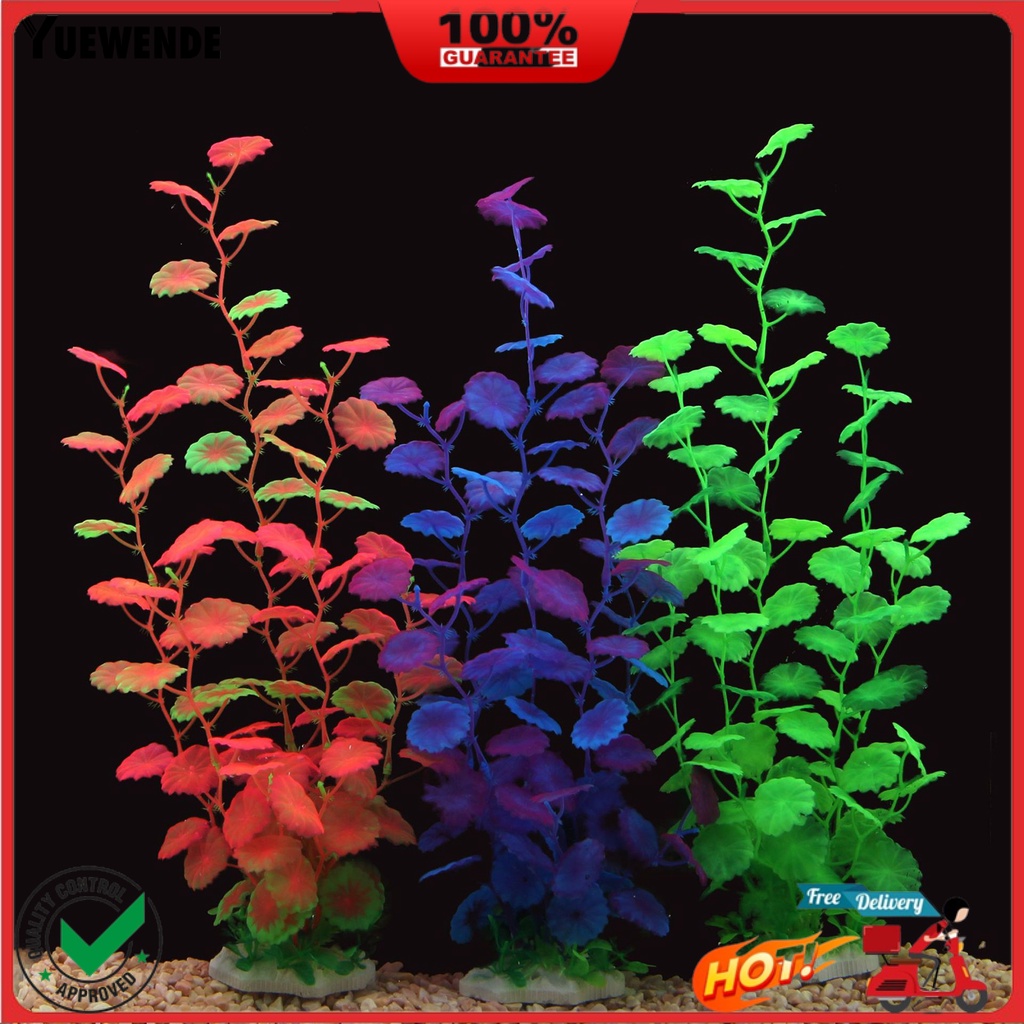 Yu.p Lá Sen Giả Bằng Nhựa Trang Trí Bể Cá