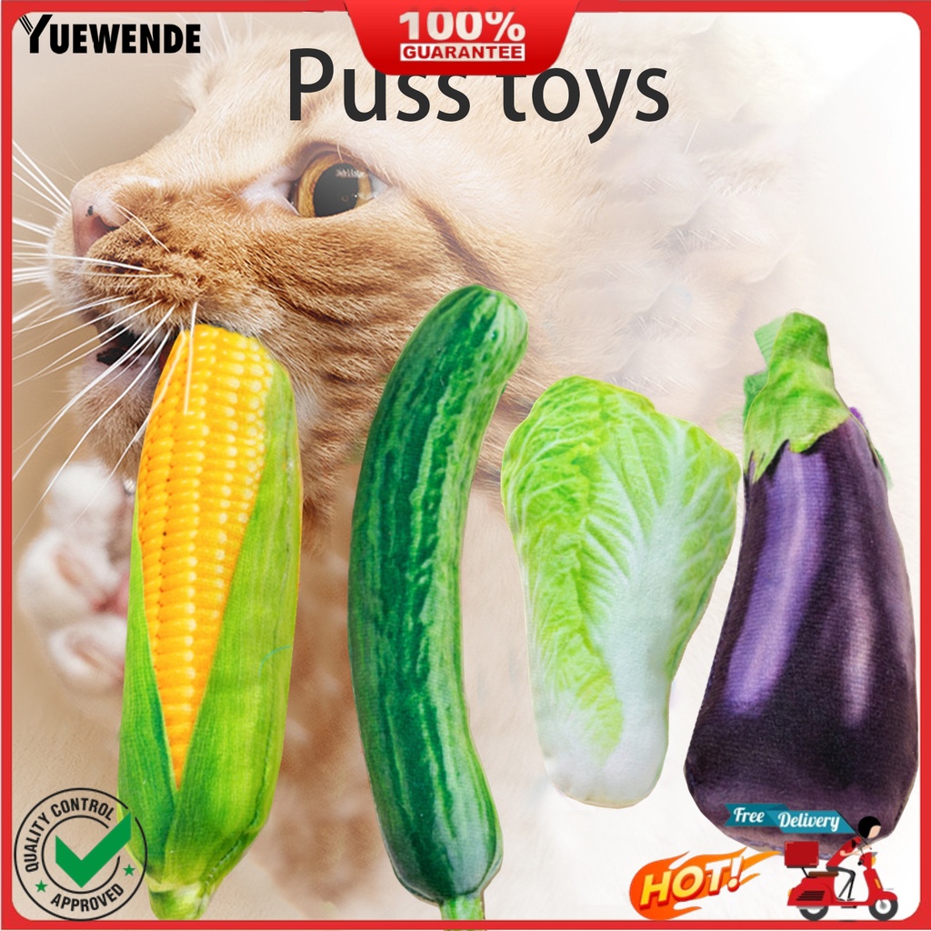 Yu.p Đồ Chơi Nhai Gặm Nhấm Hình Rau Củ Quả Mềm Mại Chống Cắn Tương Tác Tốt Cho Thú Cưng