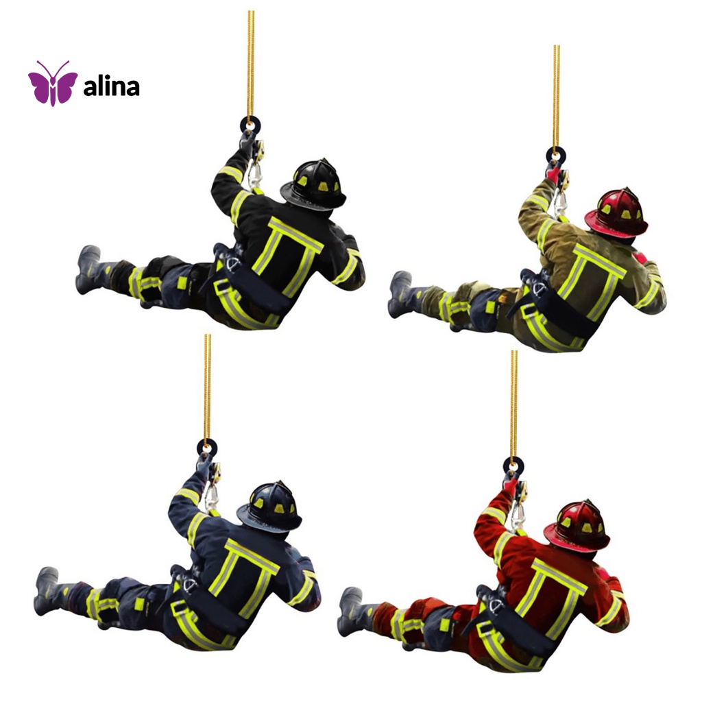 Alina Dây Treo Trang Trí Gương Chiếu Hậu Xe Hơi Lính Cứu Hỏa / Giáng Sinh / Lính Cứu Hỏa / Năm Mới