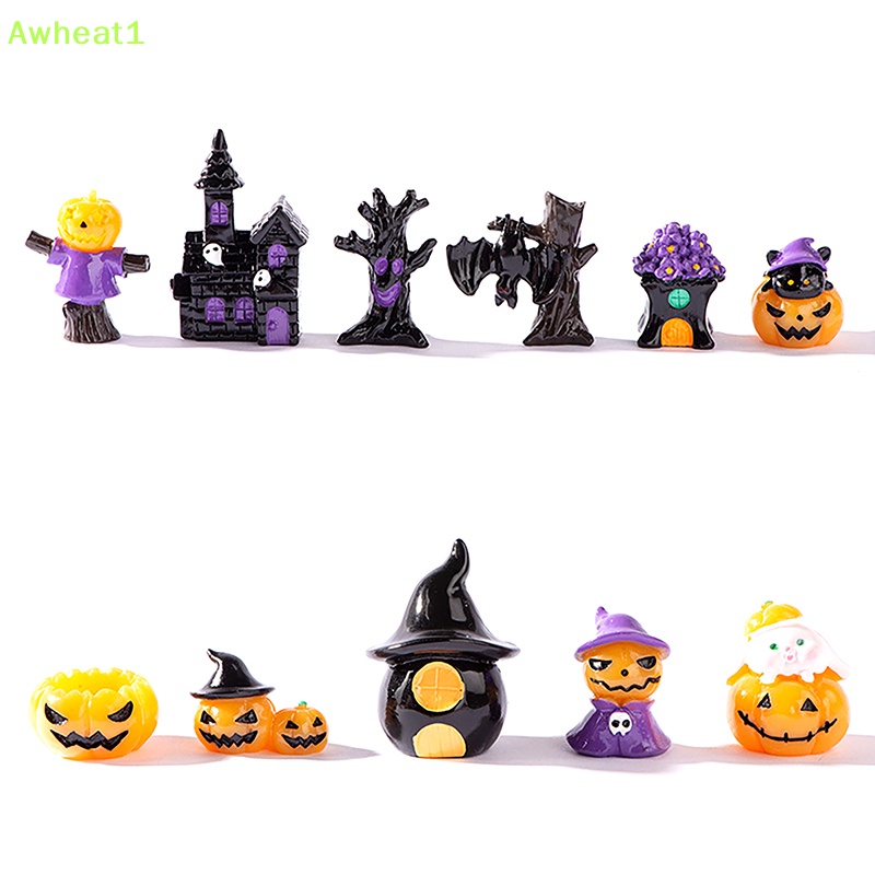 Tượng Ma Bí Ngô Ma Quỷ / Bí Ngô Nhỏ Bằng Nhựa resin Thủ Công Trang Trí halloween series 1 Mới