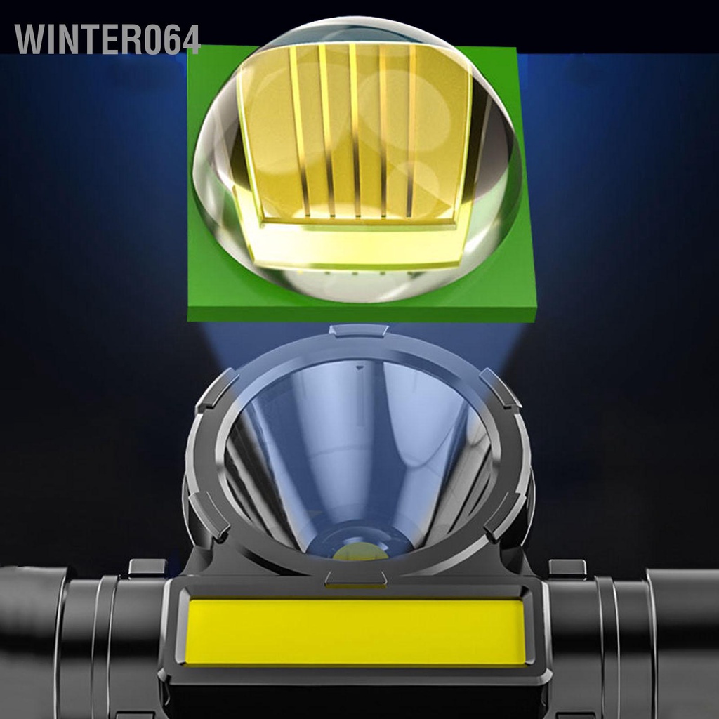 Đèn pha ngoài trời IPX4 pin sạc USB siêu sáng chống nước để chạy xe đạp Winter064