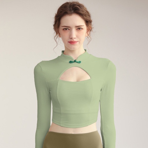 Para Áo Thun Thể Thao Tay Dài Ôm Dáng Quyến Rũ Khô Nhanh Phong Cách Trung Hoa Hợp Thời Trang Cho Nữ