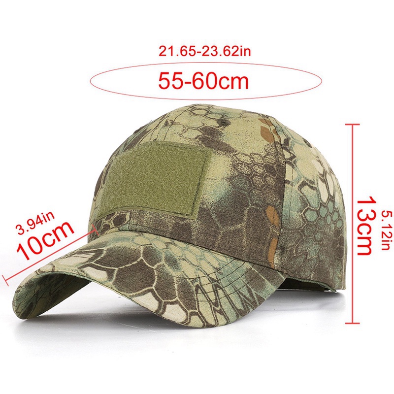 Mũ Lưỡi Trai Họa Tiết Rằn Ri Phong Cách Quân Đội Cho Nam