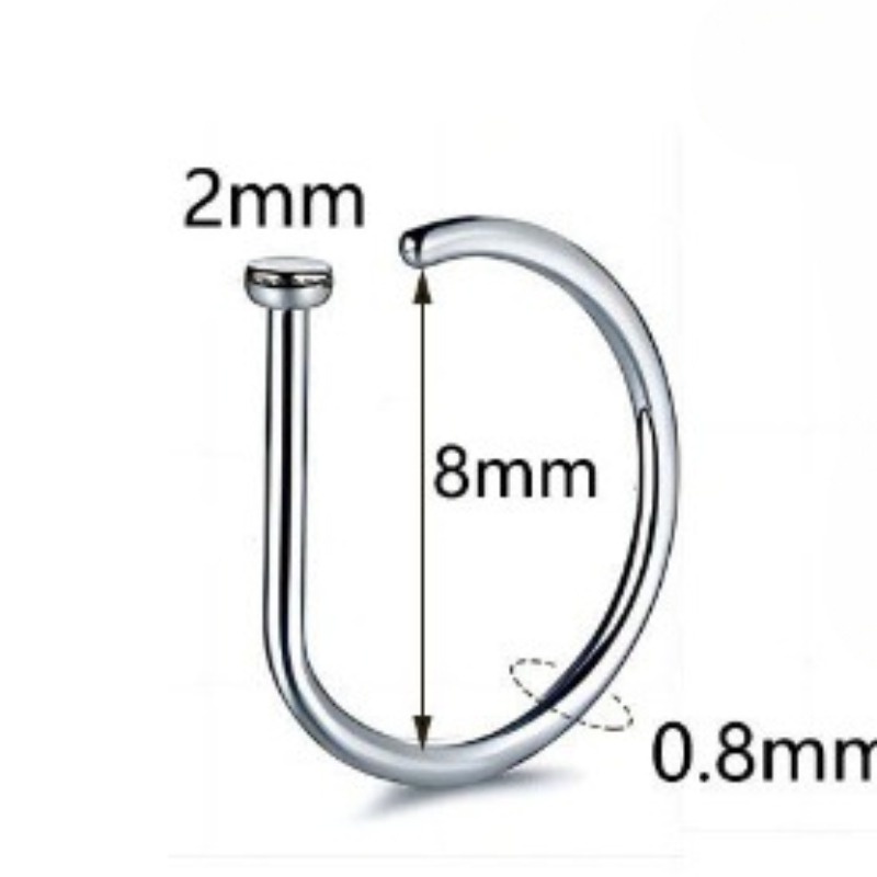 Khuyên Kẹp Mũi Không Xỏ Bằng Thép Không Gỉ y2k Thời Trang Cá Tính Cho Nam Nữ