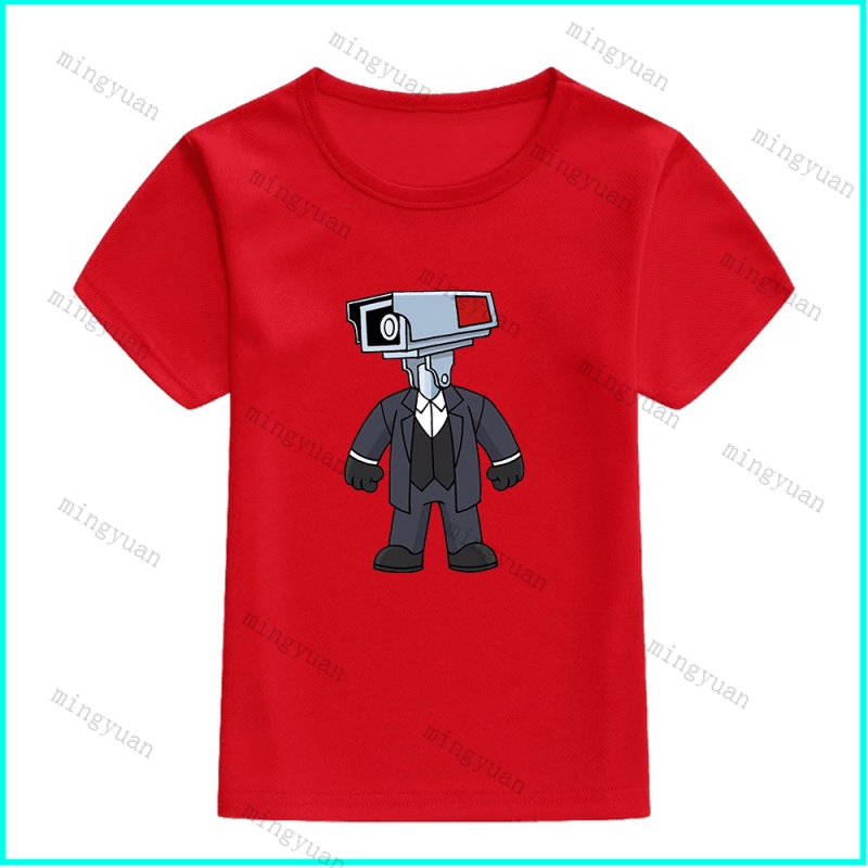 Áo Thun Tay Ngắn Dáng Rộng In Hình Mingyuan Camera Man Skibidi Toilet Cho Thanh Thiếu Niên