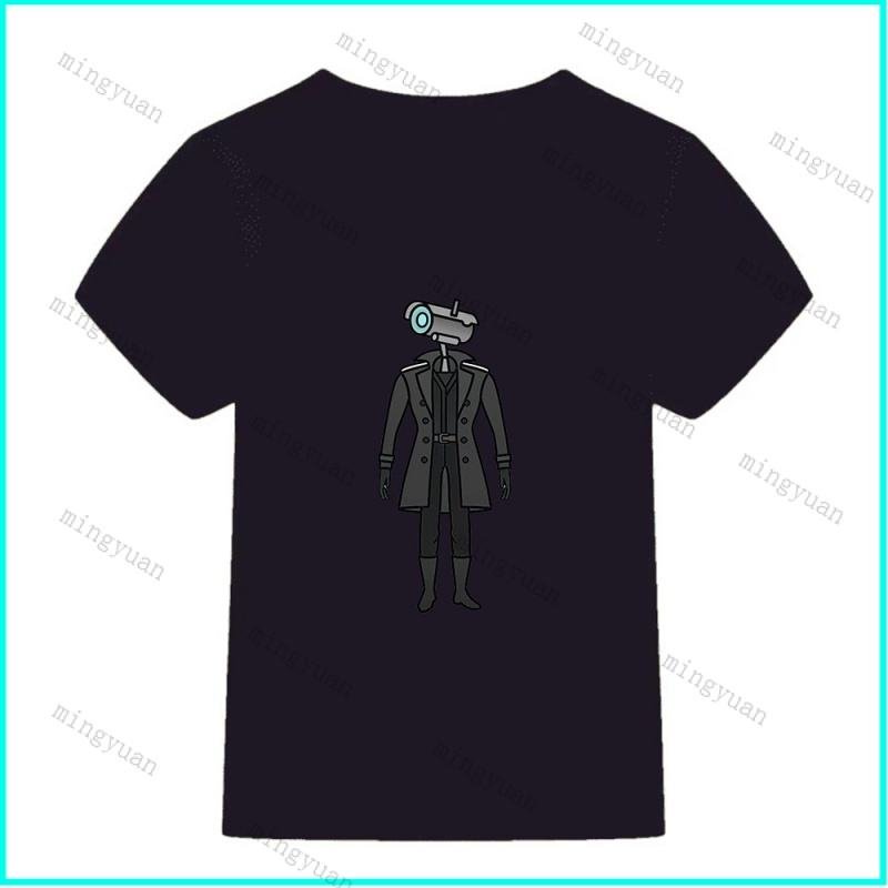 Áo Thun Tay Ngắn In Hình Mingyuan Camerawoman Skibidi Toilet Thiết Kế Dáng Rộng Thời Trang Cho Thanh Thiếu Niên 11 Tuổi