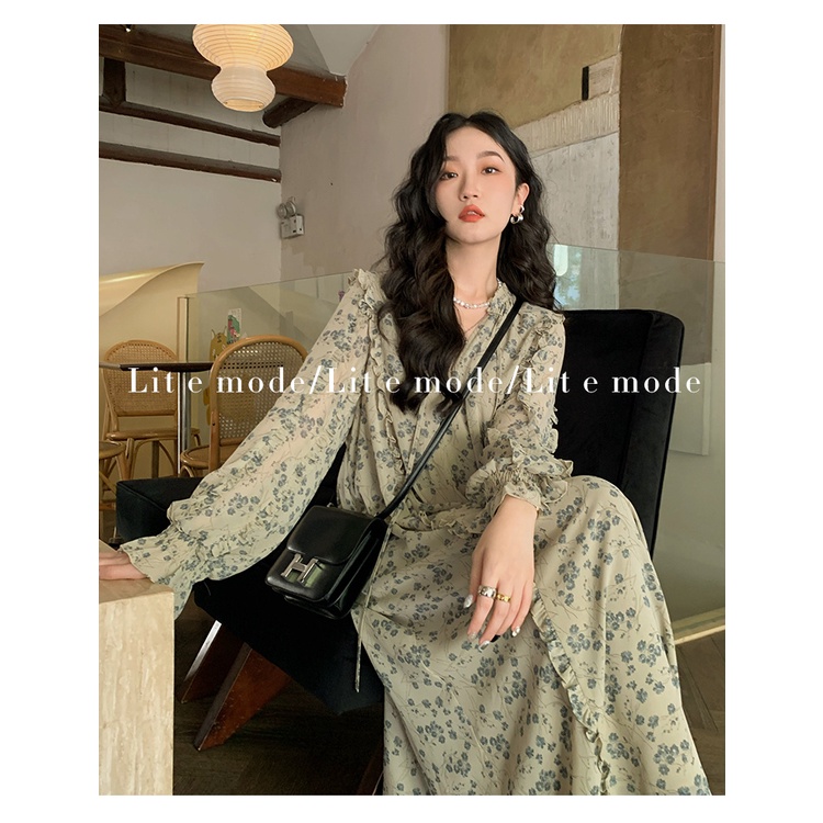 Đầm Hoa Dài Tay Thời Trang Sang Trọng Dành Cho Nữ 2023