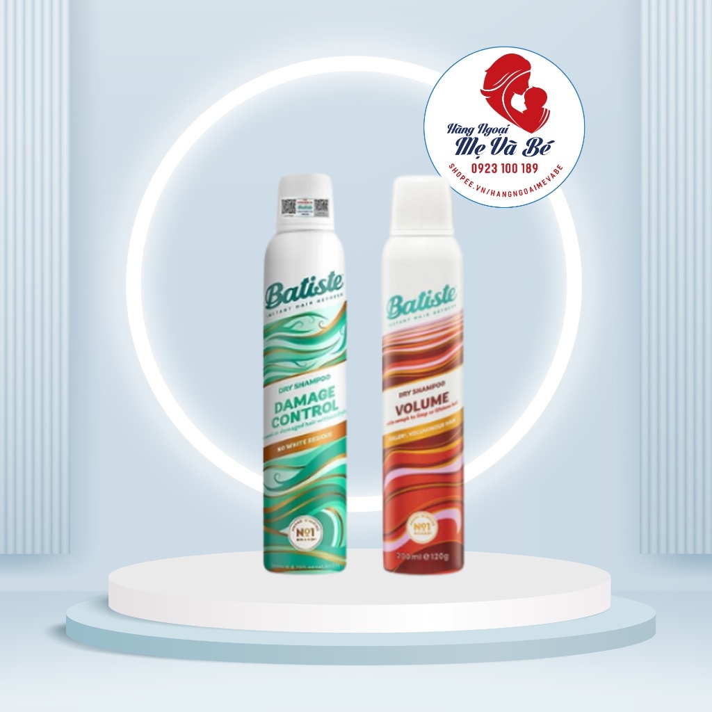 Dầu Gội Khô cho tóc hư tổn và làm phồng tóc Batiste Dry Shampoo 200ml