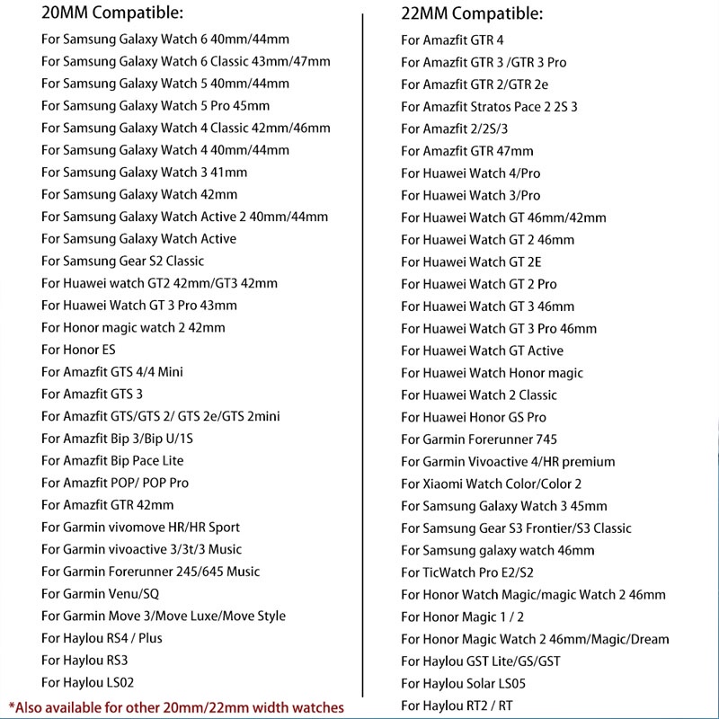 Silicone Dây Đeo Silicon Thay Thế Cho Đồng Hồ Thông Minh samsung galaxy watch 6 5 4 classic pro 47mm 43mm 45mm 44mm 40mm gts huawei gt 2 / pro