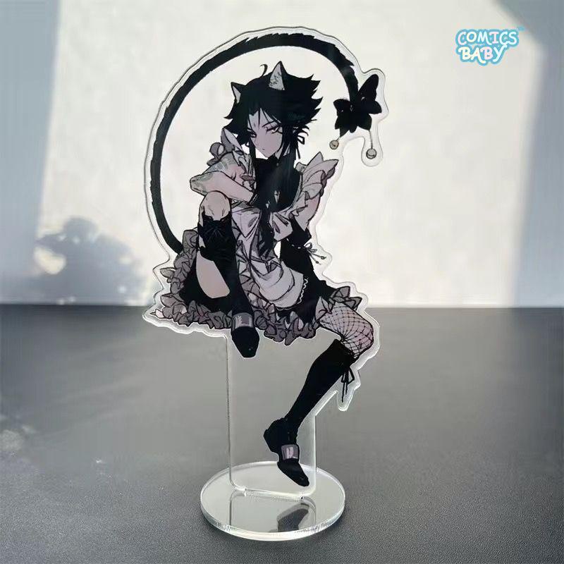 Genshin Impact Acrylic card Acrylic Stand Cafe Maid  Zhongli  Xiao Nahida Keqing Venti Gift
