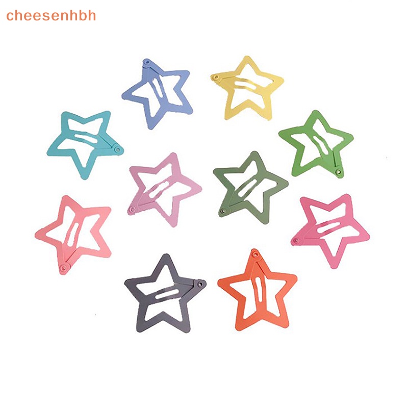 Chehbh Set 10 Kẹp Tóc Hình Ngôi Sao Nhiều Màu Sắc Bằng Kim Loại Dễ Thương Cho Nữ vn
