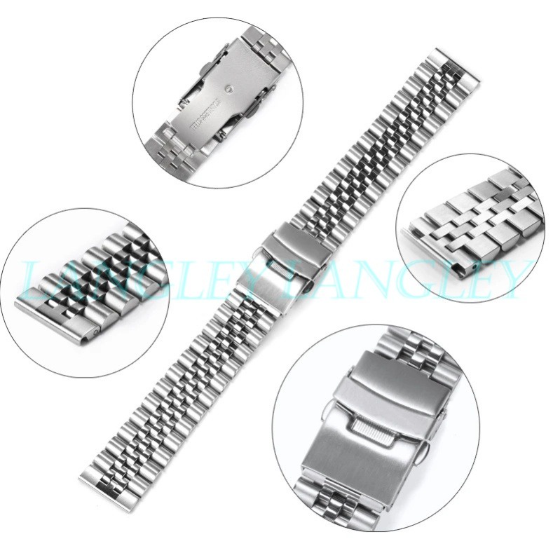 Dây Đeo Thay Thế Bằng Thép Không Gỉ 18 19 20 21 22 24mm Cho Đồng Hồ seiko skx007 skx009