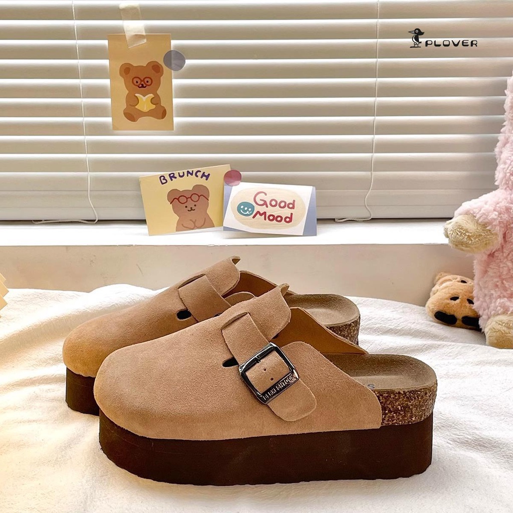 BIRKENSTOCK Giày Đế Dày Mũi Tròn Thời Trang Thu Đông Hàng Mới 2023
