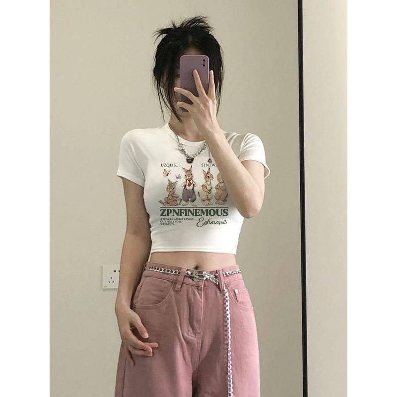 Áo Thun Tay Ngắn Hở Vai Dáng Ôm Thời Trang Mùa Hè Hàng Mới Dành Cho Bạn Nữ 79 House