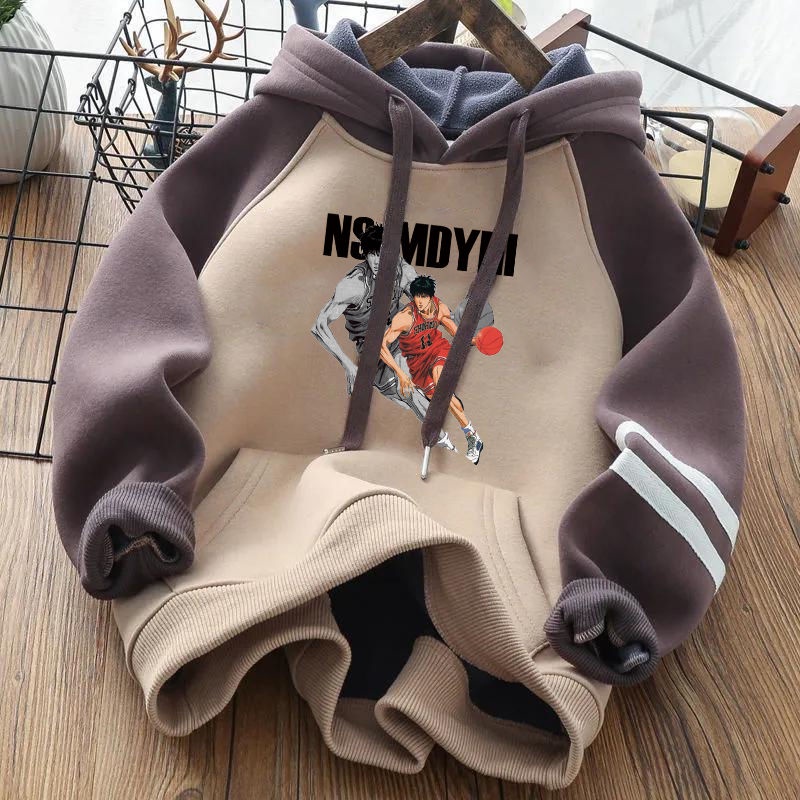 Áo Hoodie Dày Dặn Giữ Ấm Thời Trang Mùa Đông Cho Bé Trai 4-13 Tuổi