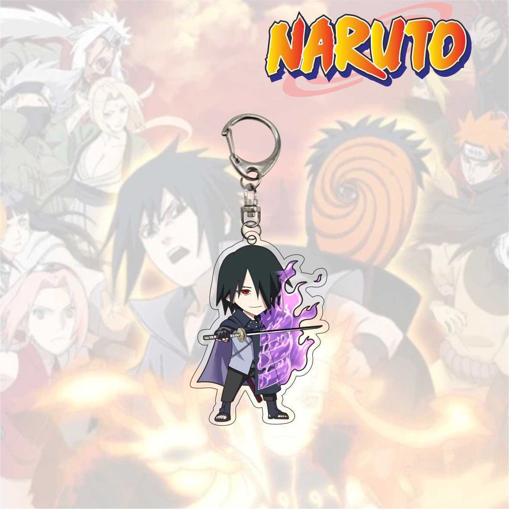 Nhiều lớp anime acrylic Naruto Naruto Sasuke Gaara Obito Kakashi mặt dây chuyền móc khóa