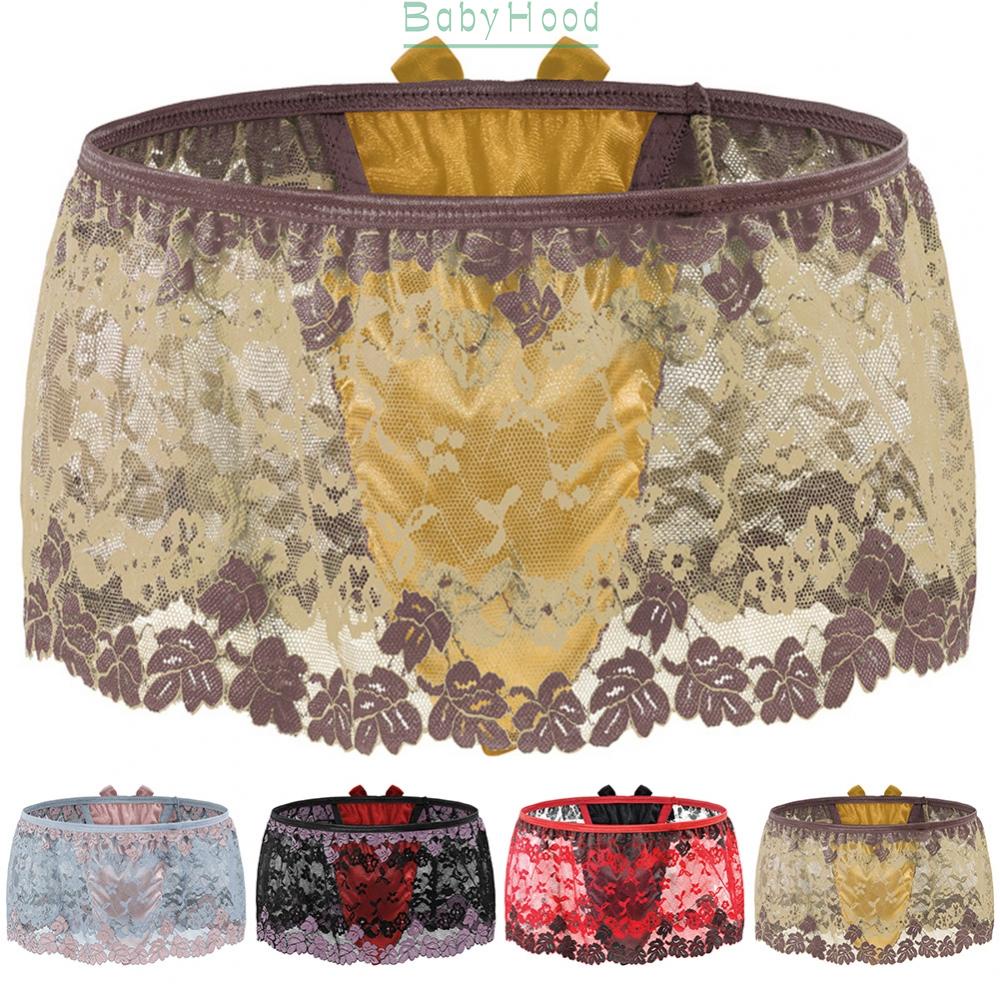 Sexy Men Sissy Lace Lingerie Skirt Clubwear Panties Underwear Underpants Briefs#BBHOOD