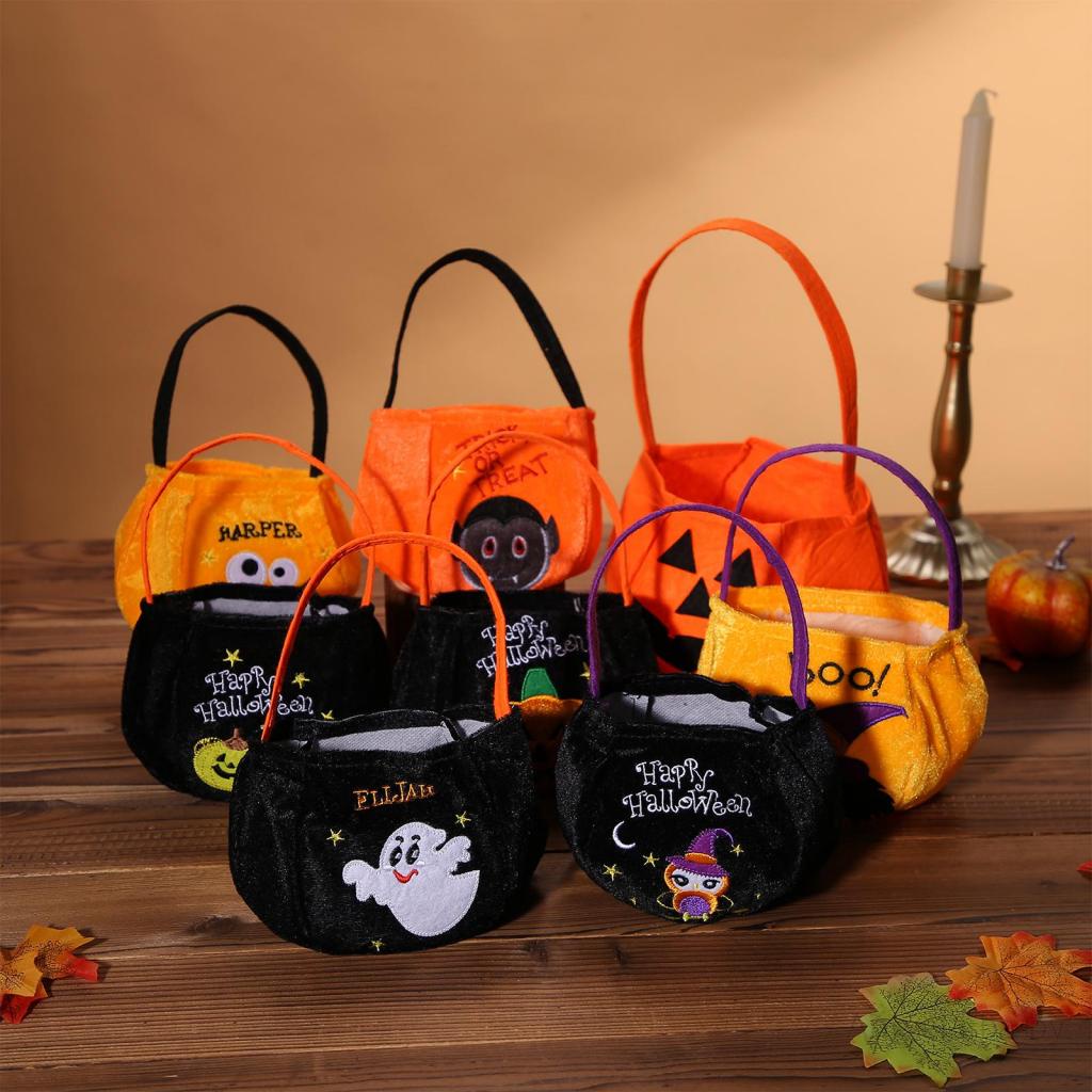 Túi Xách Họa Tiết Bí Ngô / Ma Hoạt Hình Phong Cách halloween Cho Bé