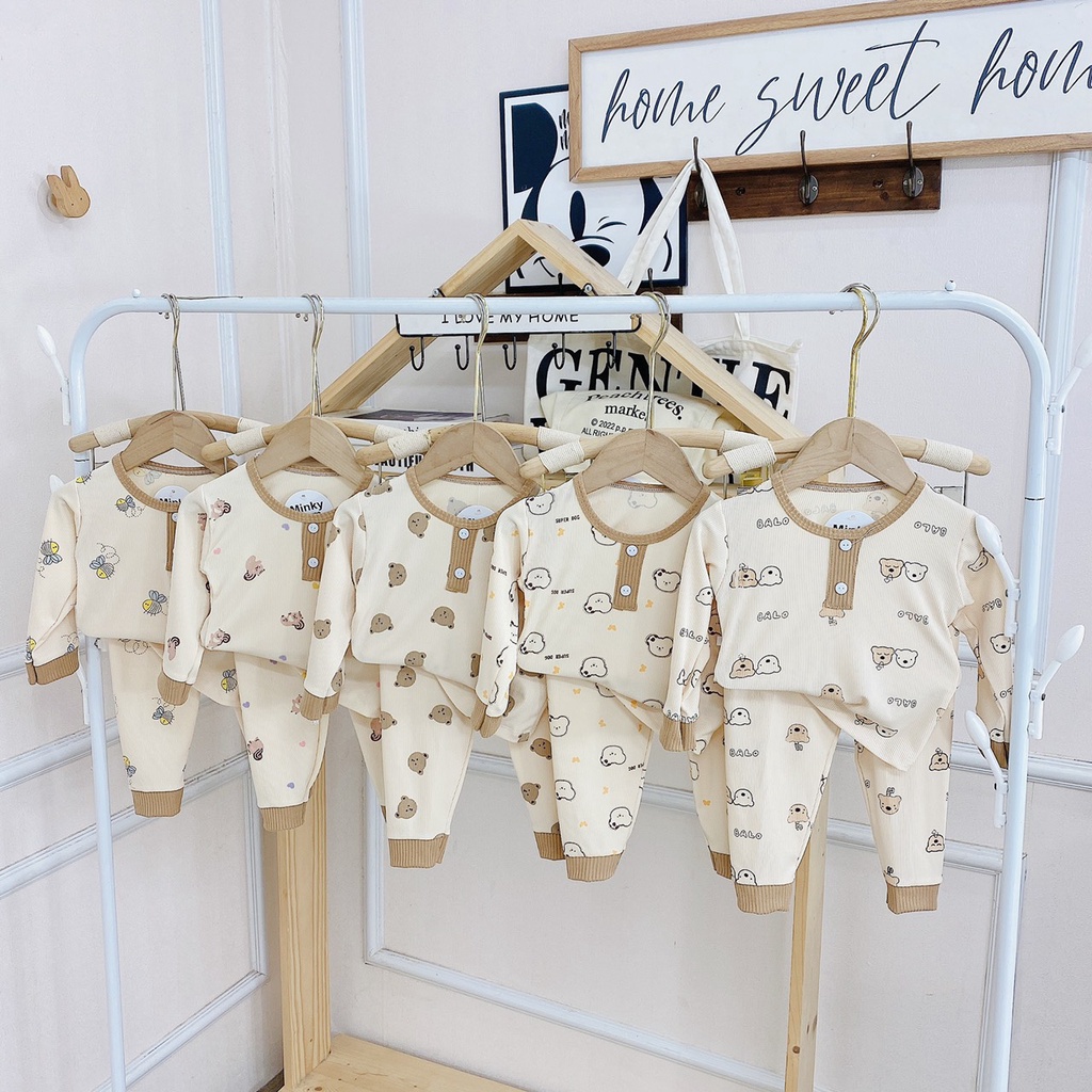 6-16KG BỘ TĂM DÀI TAY CỔ TRỤ NHIỀU HÌNH ĐÁNG YÊU CHO BÉ