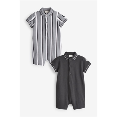 Sét 2 bộ romper polo liền thân bé trai 9-12 tháng nect auth sale bộ romper bộ liền thân ngắn tay