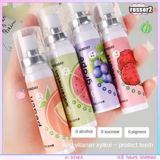  Xịt thơm miệng hương vị trái cây chủ nhật cầm tay Chăm sóc răng miệng sảng khoái lâu dài 22ml -Rosser2 
