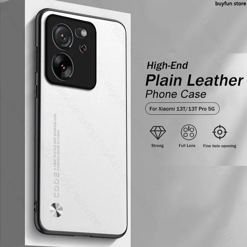 YDCG Luxury Plain Skin Leather Case Shockproof Protect Back Cover for Xiaomi 13T 11T 12T 13 T Pro t13
