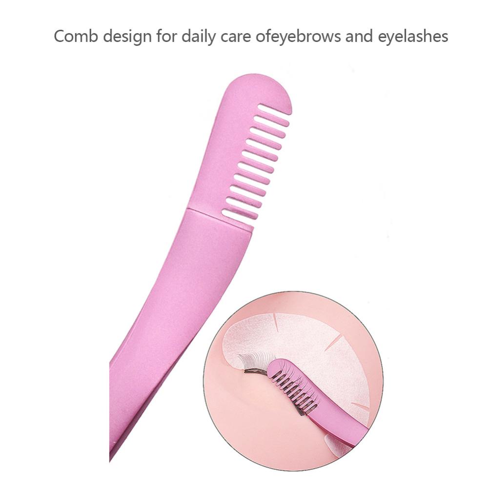 Beautystarting Lược Chải Lông Mi Giả Hai Đầu Bằng Thép Không Gỉ g1i5