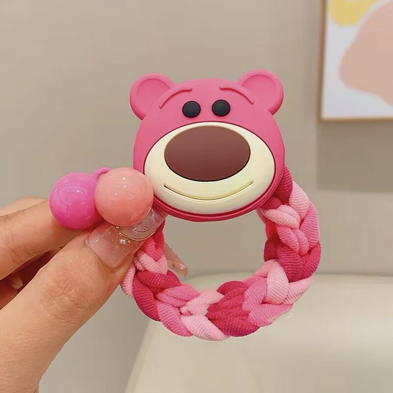 Dây Cột Tóc Nhiều Màu Sắc Họa Tiết Hoạt Hình Chú Gấu / Dâu Tây Dễ Thương Cho Nữ 2023