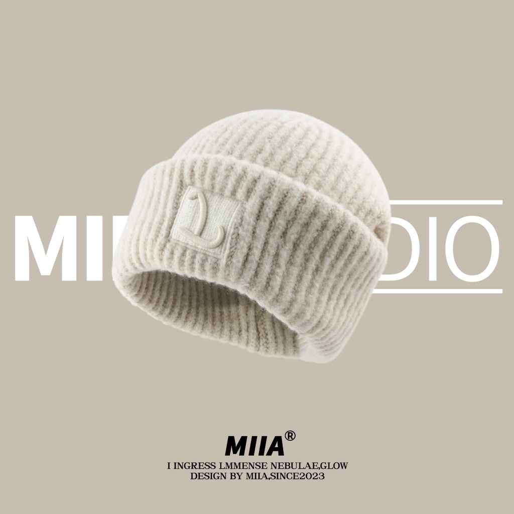 Mũ Len Dày Dặn Giữ Ấm Tai Thời Trang Thu Đông Dành Cho Nữ