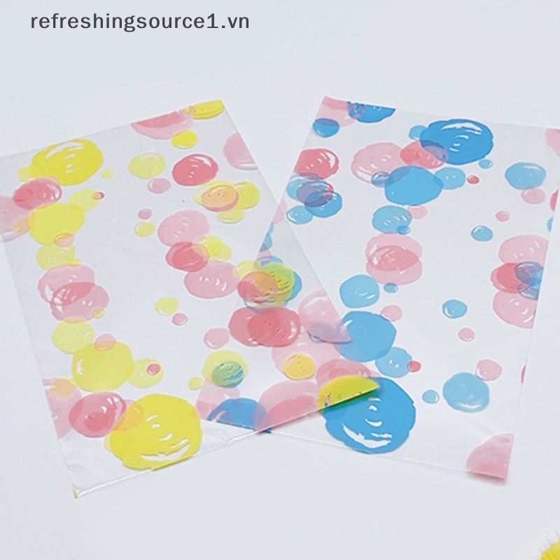 50 Túi Nhựa Đóng Gói Trang Sức Tự Dính Hình Ngôi Sao Trái Tim Màu Trong Suốt