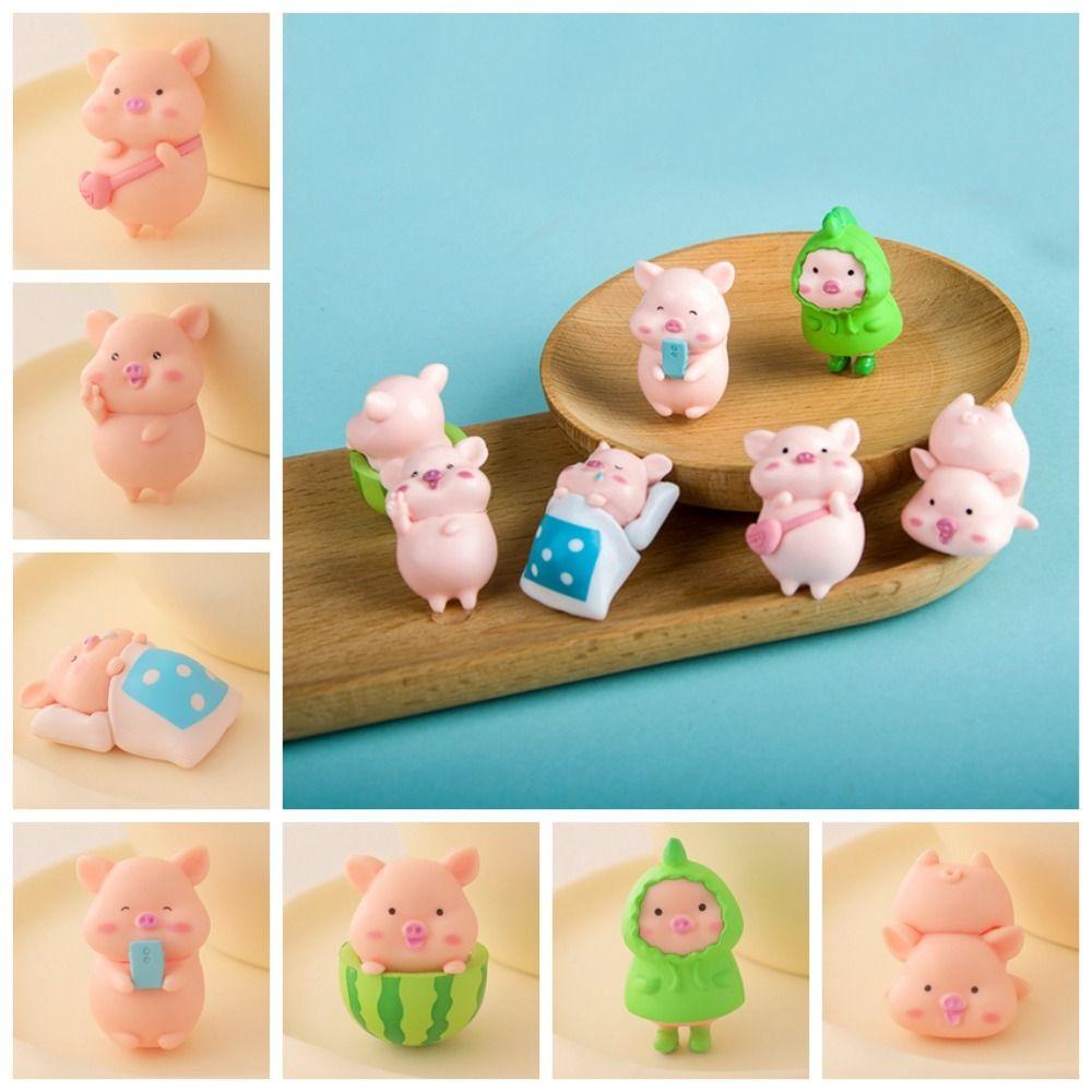 Mmluck pig Đồ trang trí Chú Heo Hoạt Hình Mini Dễ Thương Trang Trí Xe Hơi / Tiểu Cảnh / Nhà Cửa diy